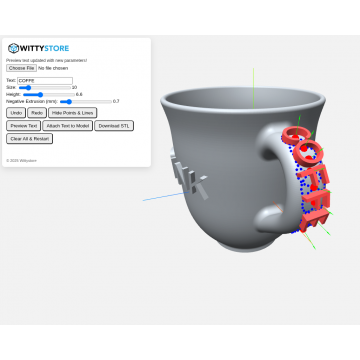 Testo 3D su Modelli 3D Curvi - Strumento Online Gratuito